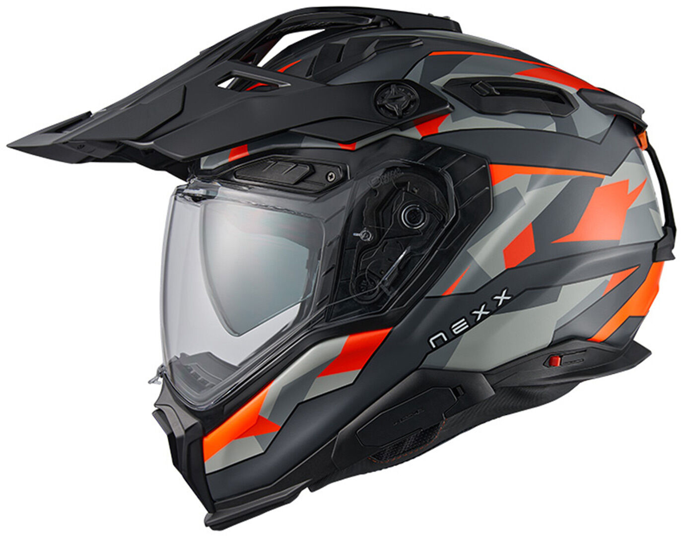 NEXX X.WED 3 Trailmania Casco de motocross - Gris Naranja (2XL)