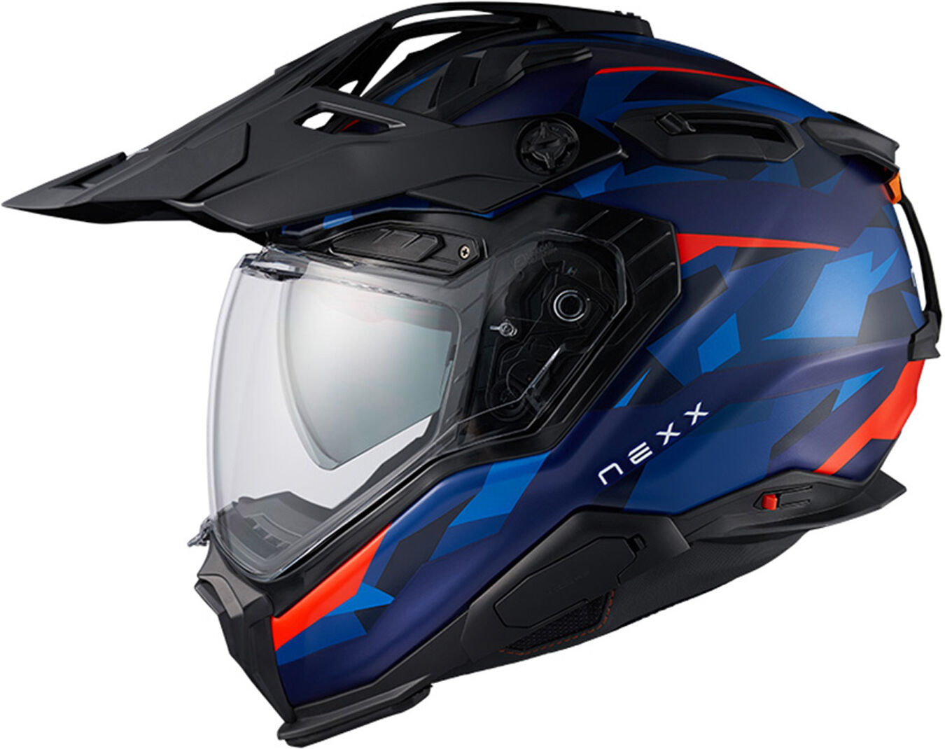 NEXX X.WED 3 Trailmania Casco de motocross - Rojo Azul (2XL)