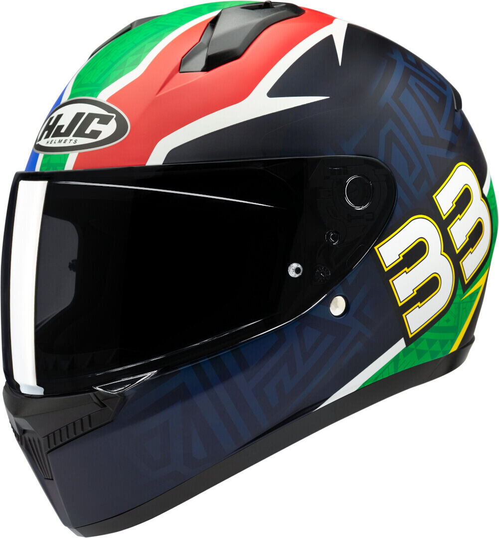 HJC C10 BB33 Casco - Rojo Verde Azul (XS 54 55)