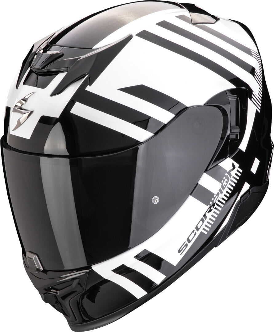 Scorpion Exo-520 Evo Air Banshee Casco - Negro Blanco (M)