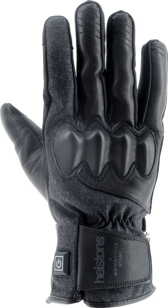 Helstons Curtis Guantes de moto calefactables - Negro Gris (3XL)