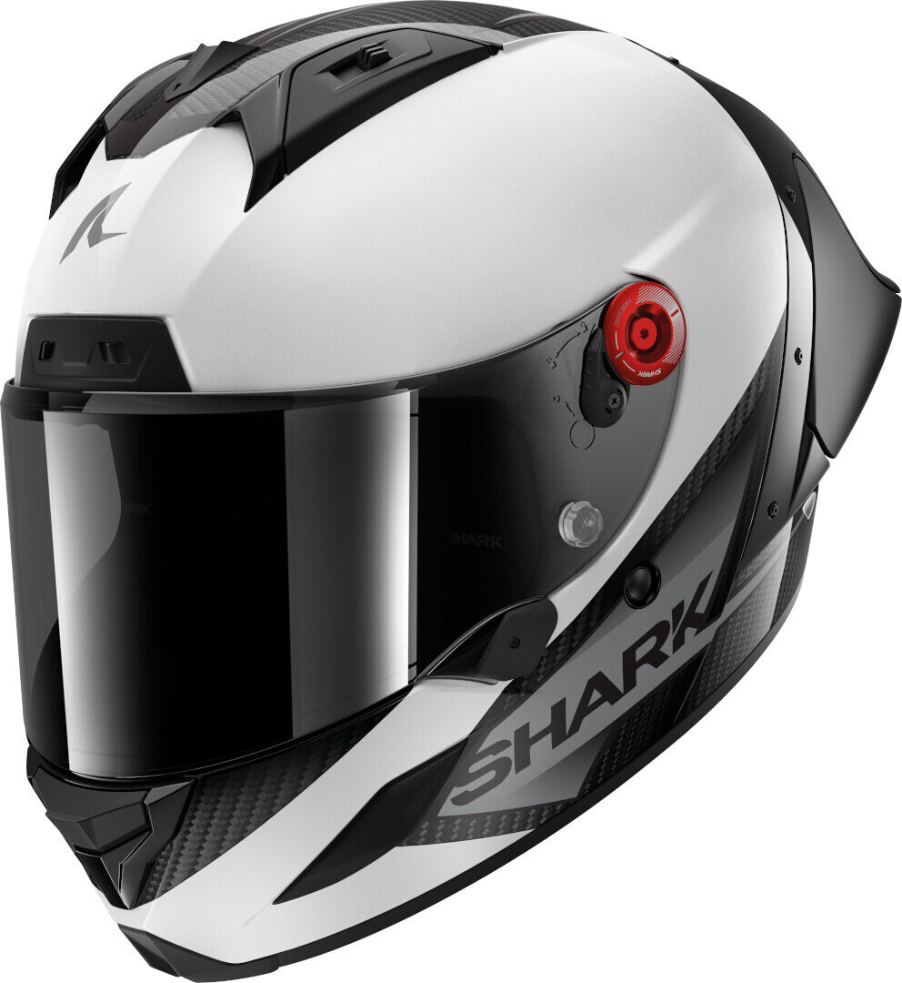 Shark Aeron GP Blank SP Casco - Negro Blanco (M)