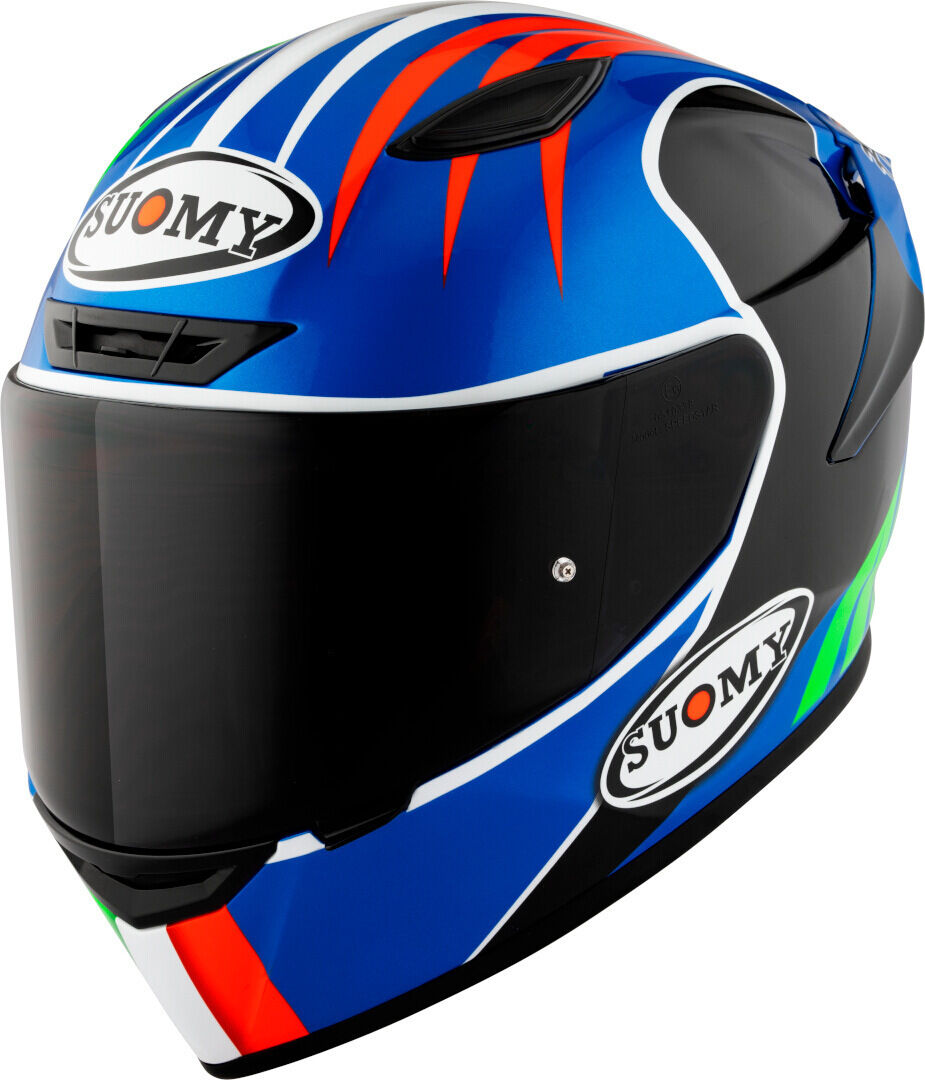 Suomy Track-1 Pecco Mugello 2022 E06 Casco - Negro Azul (2XL)