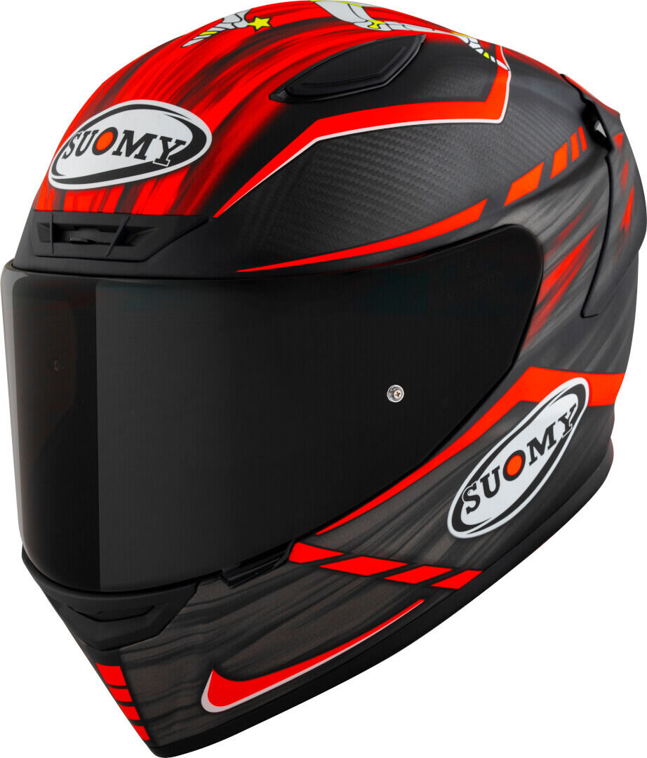 Suomy TX-Pro Johnson Replica E06 Casco - Negro Rojo (2XL)