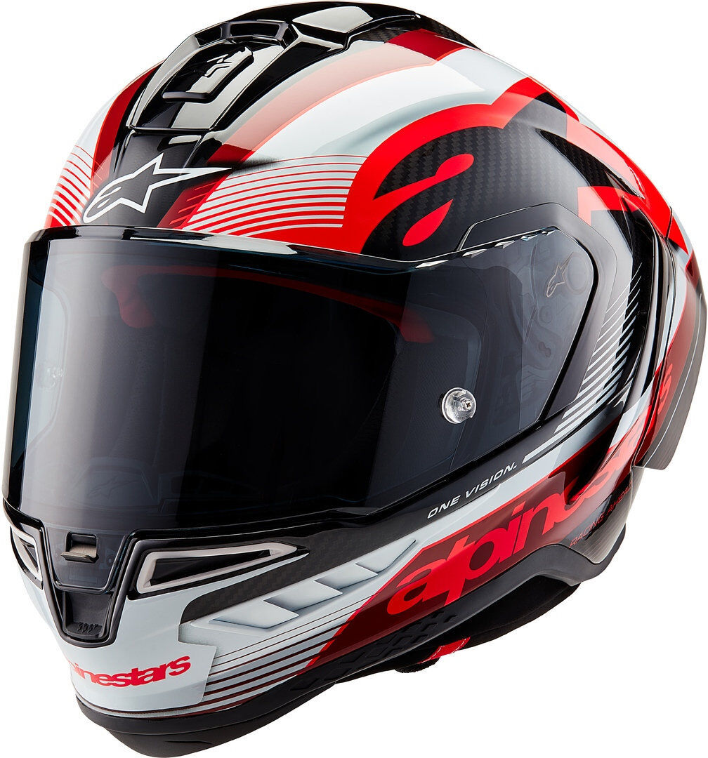 Alpinestars Supertech R10 Team Carbon Casco - Negro Blanco Rojo