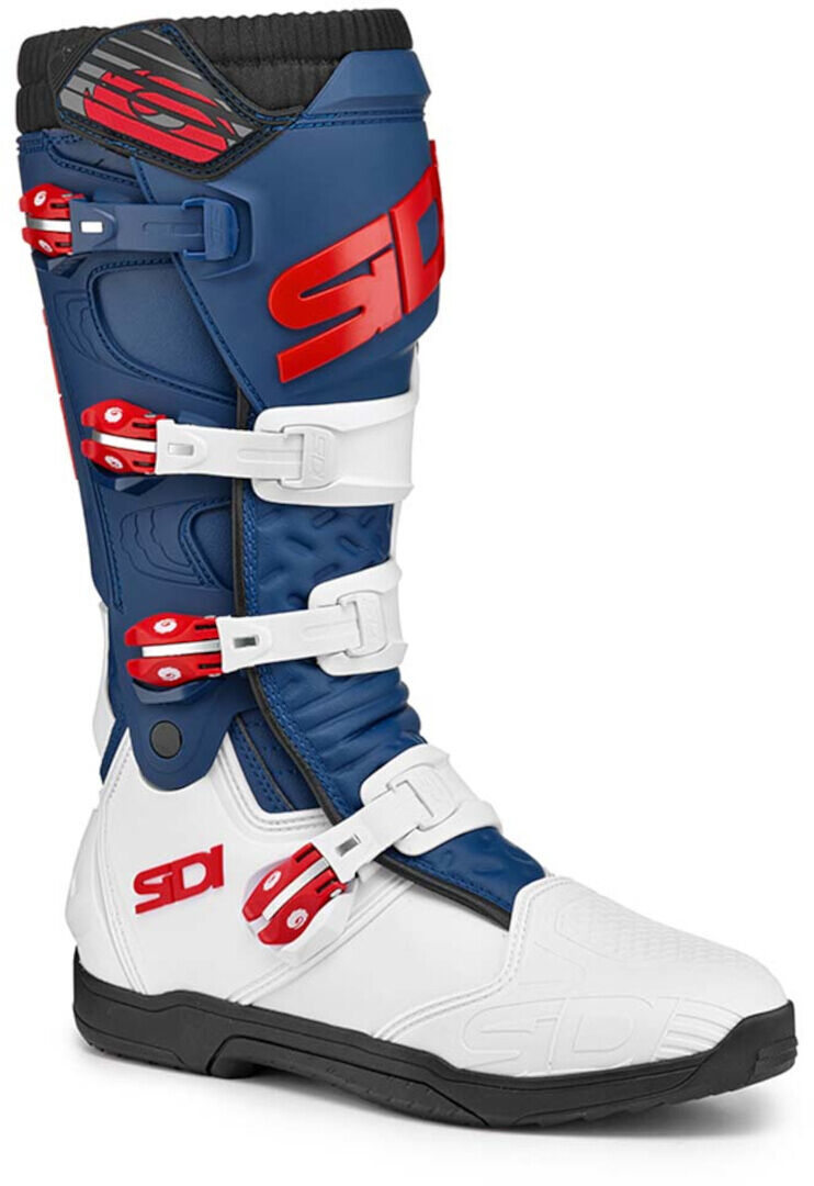 Sidi XPower SC Botas de motocross - Blanco Rojo Azul (43)