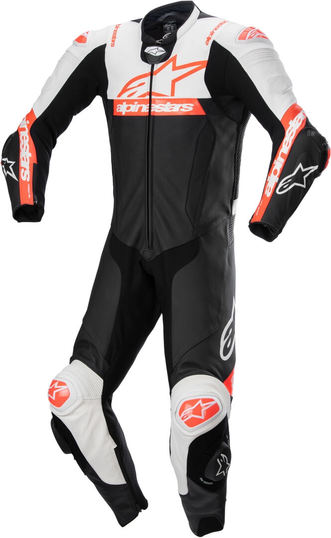 Alpinestars Missile V2 Ward Traje de cuero de moto de una pieza perforado - Negro Blanco Rojo (58)