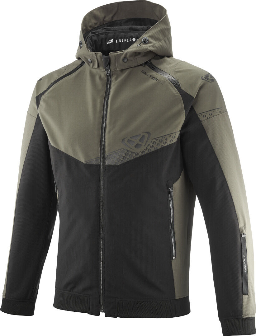 Ixon Section Chaqueta textil de moto - Verde Marrón (XL)