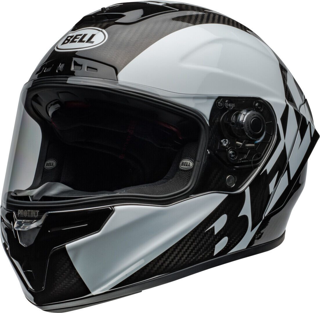 Bell Race Star DLX Flex Offset Casco - Negro Blanco (XL)