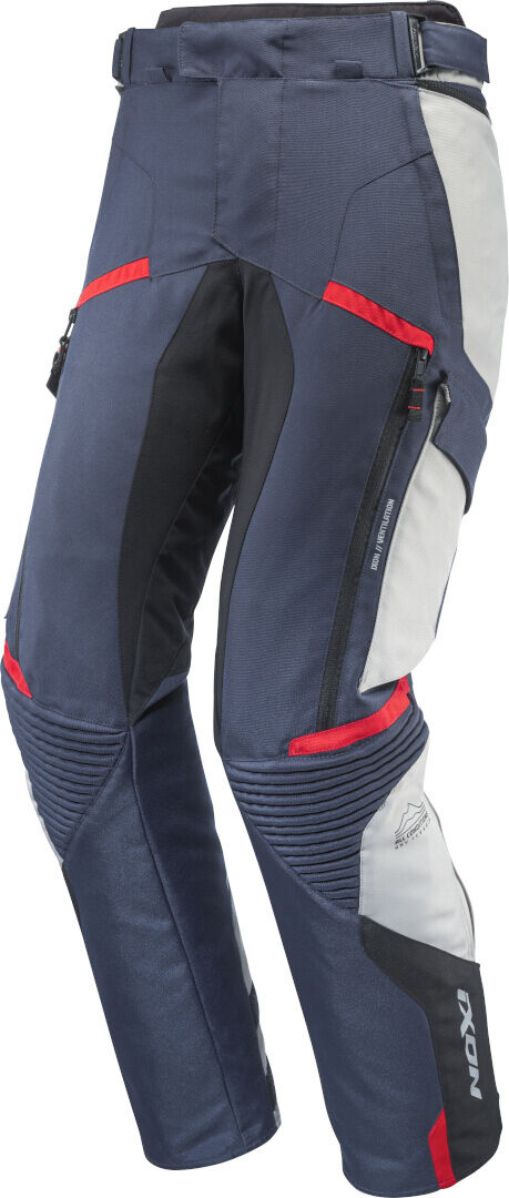 Ixon Midgard Pantalones textiles impermeables para motocicletas - Negro Gris Azul