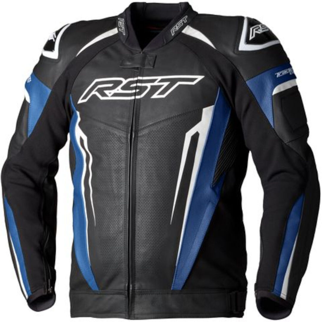 RST Tractech EVO 5 Chaqueta de cuero para moto - Negro Azul (XL)