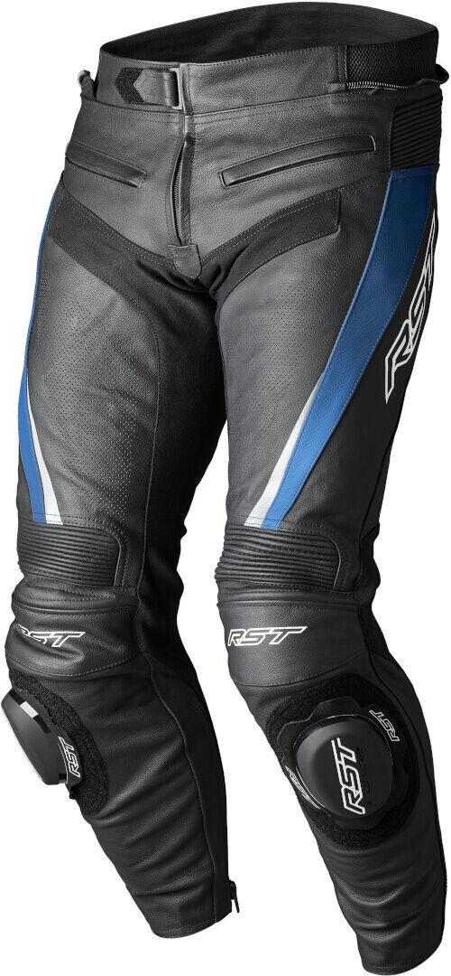 RST Tractech EVO 5 Pantalones de cuero para moto - Negro Azul (2XL)