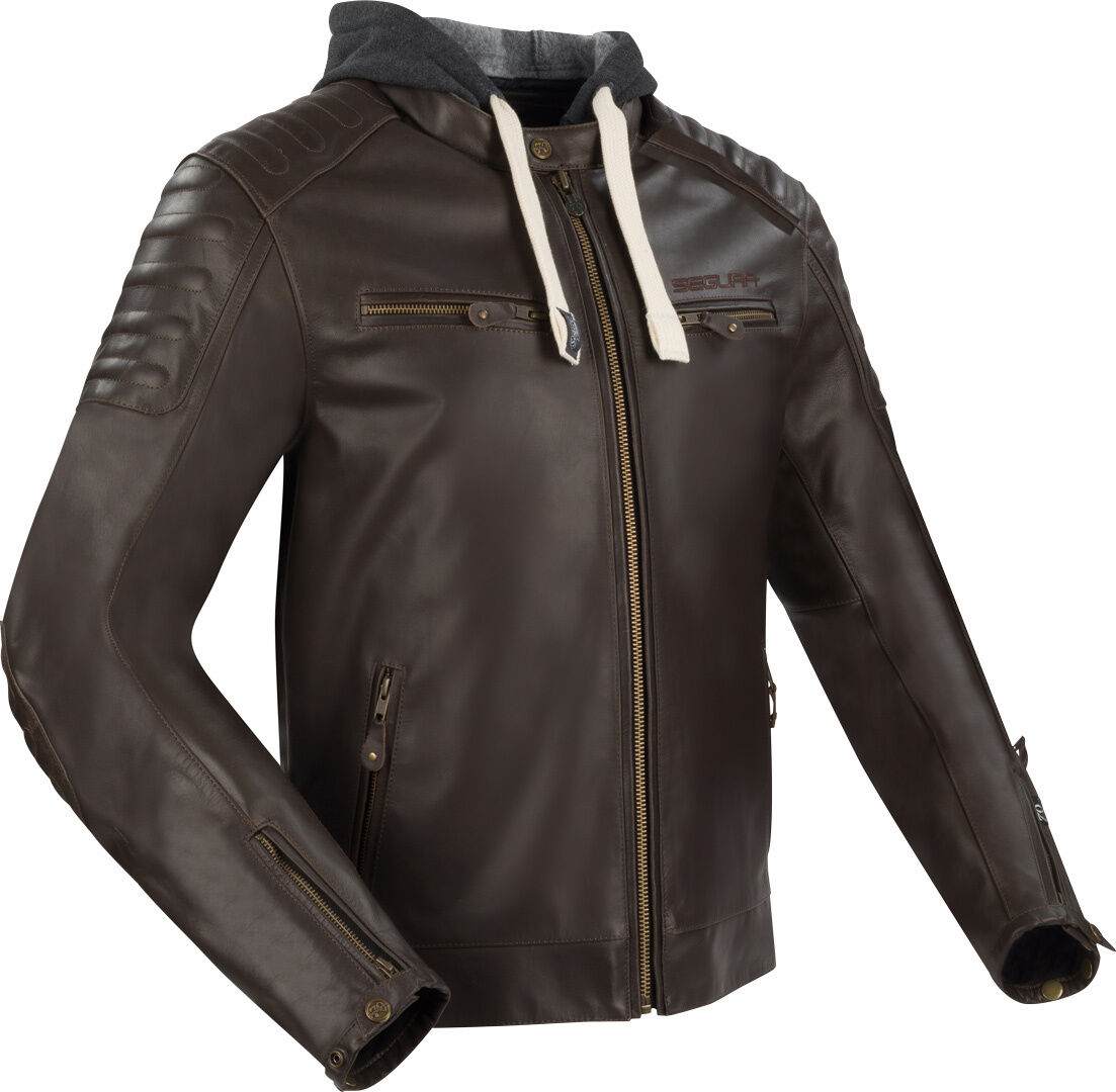 Segura Challenger Chaqueta de cuero para moto - Marrón (4XL)