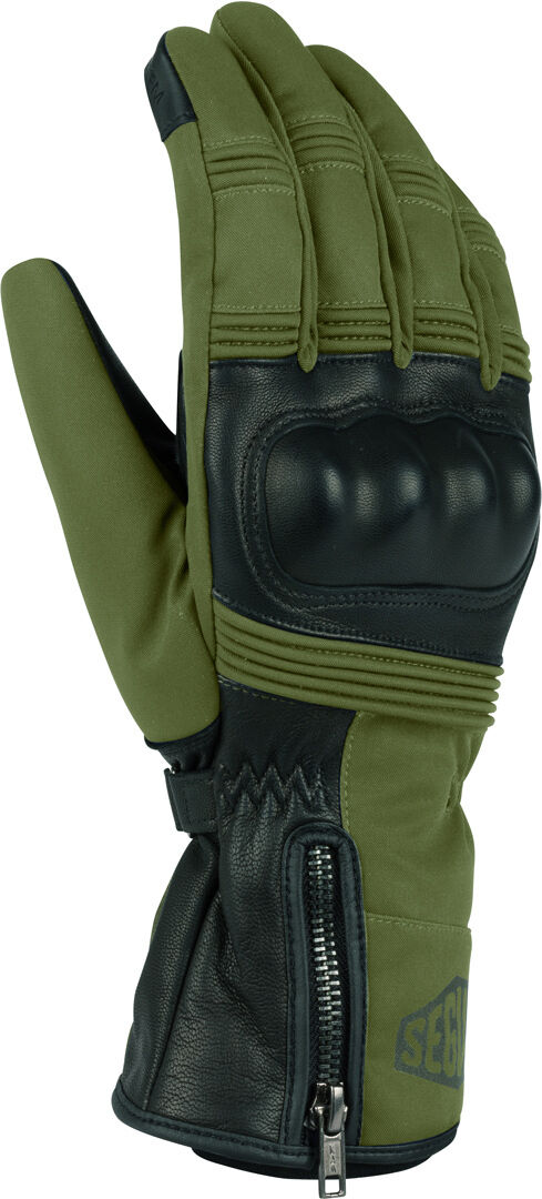 Segura Bora Guantes de moto impermeables - Negro Verde Marrón Beige (XL)