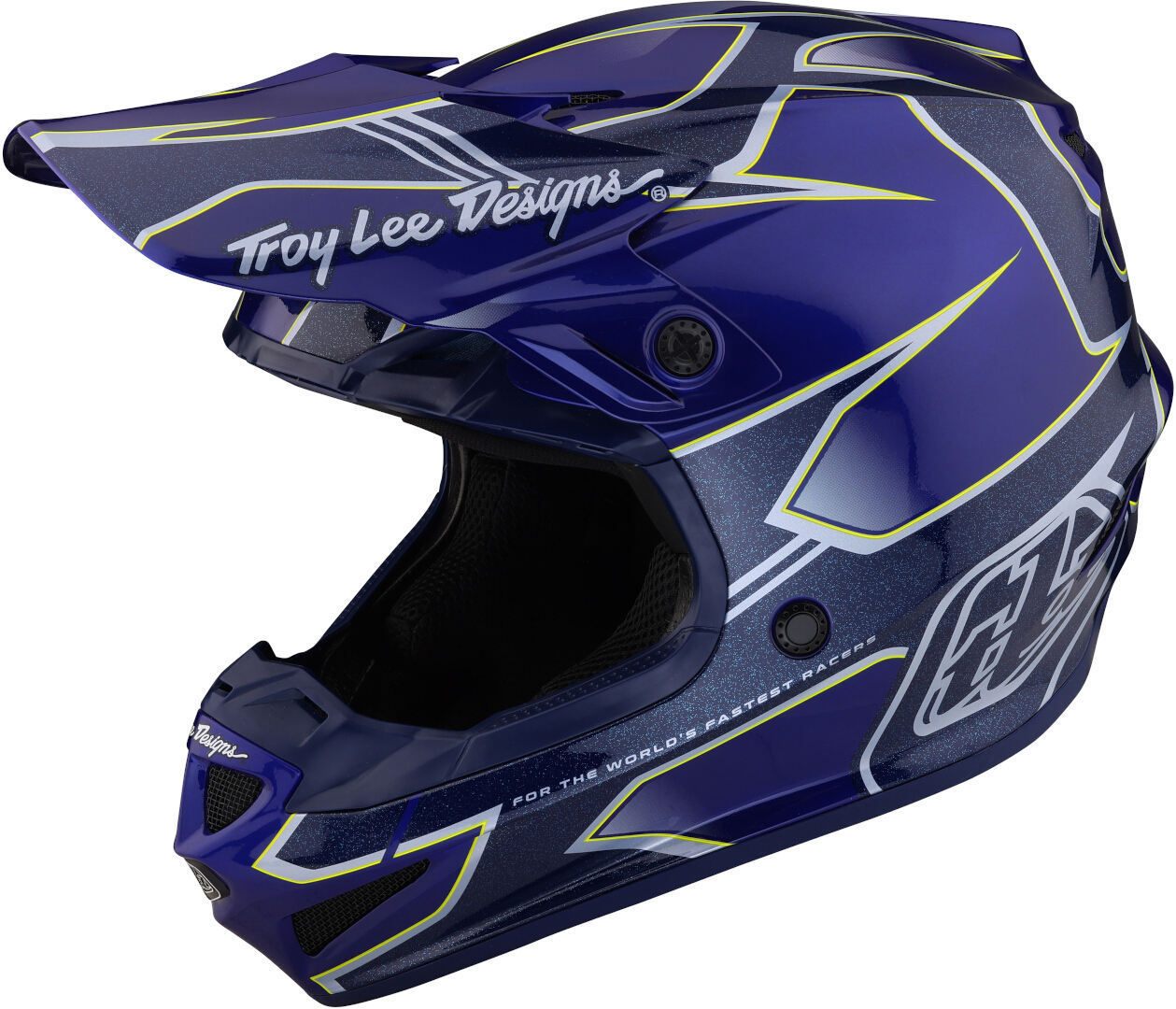 Lee SE4 Polyacrylite Matrix MIPS Casco de motocross - Azul Plata (XL)