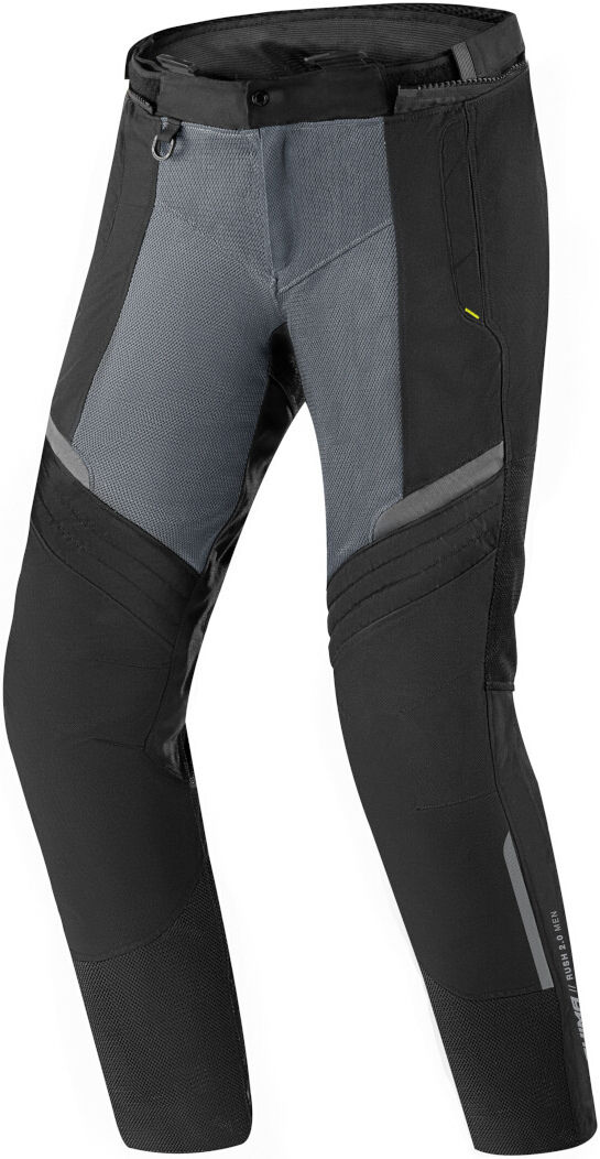 SHIMA Rush 2.0 Vented Pantalones textiles impermeables para motocicletas - Negro Gris (2XL)