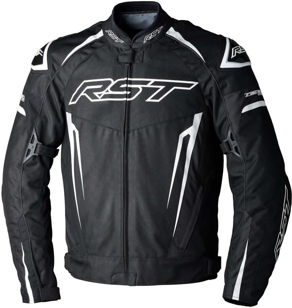 RST Tractech EVO 5 chaqueta textil impermeable para motocicletas - Negro Blanco (M)