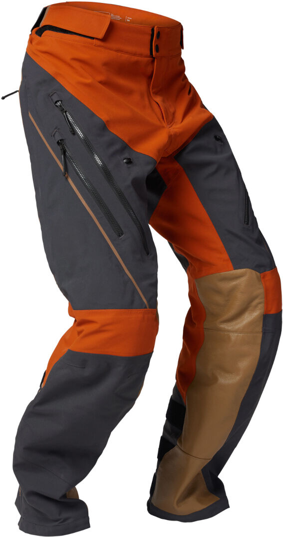 Fox Defend GORE-TEX ADV Pantalones textiles de moto - Gris Naranja (42)