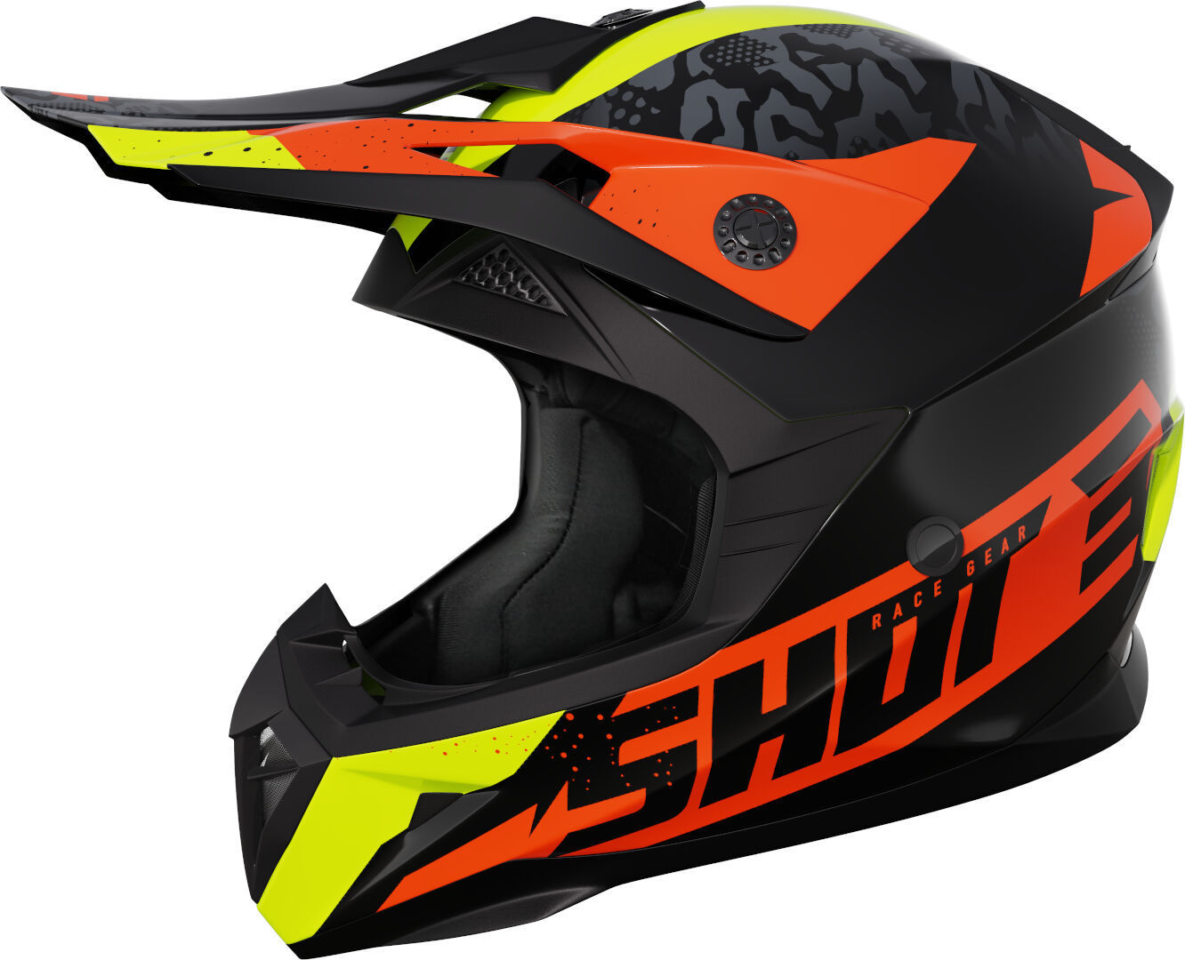 Shot Pulse Airfit Casco de motocross - Negro Amarillo (XL)