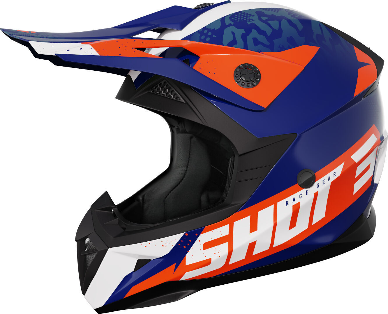 Shot Pulse Airfit Casco de motocross - Azul Naranja (XL)