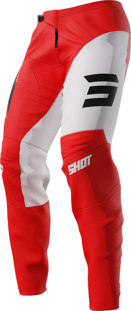 Shot Devo Star Pantalones de motocross - Blanco Rojo (28)