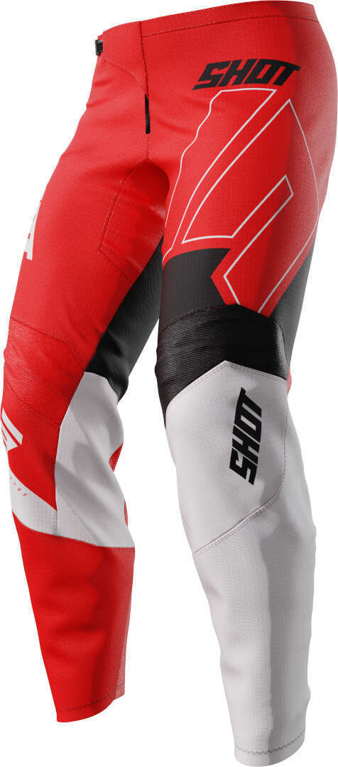 Shot Draw Kid Rush Pantalones de motocross - Negro Blanco Rojo (36)