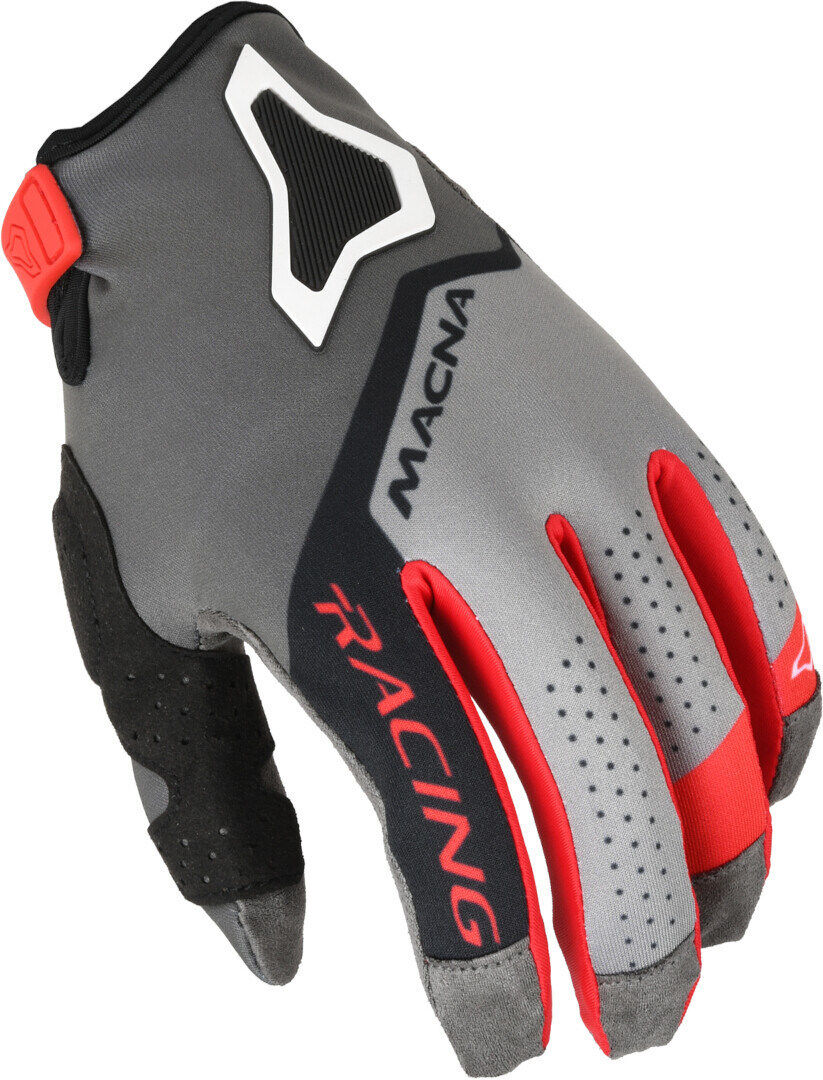 Macna Heat-1 Guantes de motocross - Negro Gris Rojo (M)