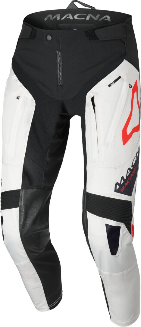 Macna Chameleon-1 Pantalones de motocross - Negro Blanco Rojo (2XL)