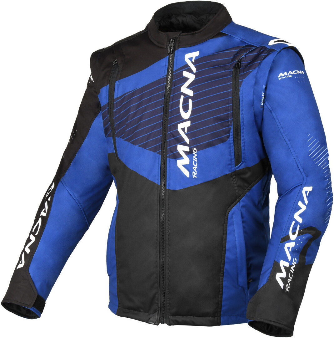 Macna Crest Chaqueta de motocross - Negro Azul (2XL)