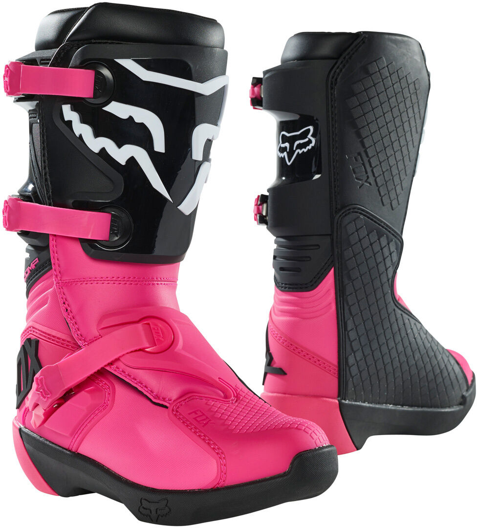 FOX Comp Nuorten Motocross Saappaat Musta Pinkki unisex 37