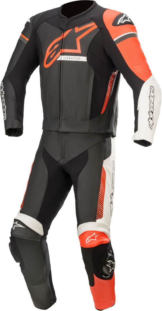 Alpinestars GP Force Phantom Kaksiosainen moottoripyörän nahkapuku Musta Valkoinen Punainen unisex 54