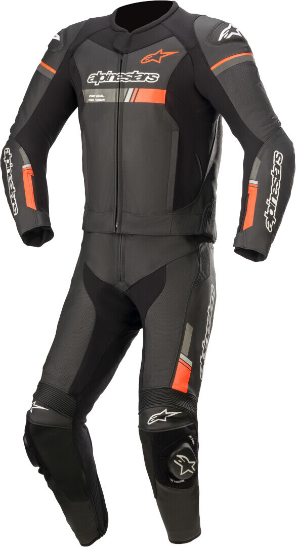 Alpinestars GP Force Chaser Kaksiosainen moottoripyörän nahkapuku Musta Punainen unisex 52