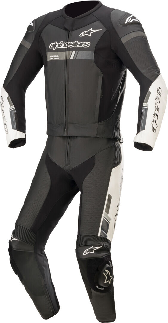 Alpinestars GP Force Chaser Kaksiosainen moottoripyörän nahkapuku Musta Valkoinen unisex 56