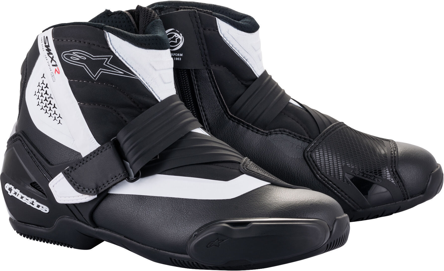 Alpinestars SM-1 R V2 Moottoripyörä Kengät Musta Valkoinen unisex 40