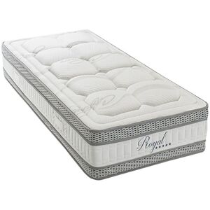 Hypsom - Matelas à mémoire de forme Royal 5 étoiles blanc/gris - 90x200 cm BlancGris - Publicité