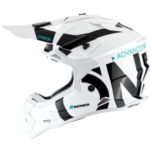 O'NEAL   Casque Motocross   MX Enduro   Coque ABS, certifié ECE 22.05, Ouvertures d'aération pour Une Ventilation et Un Refroidissement optimaux   Casque 2SRS Slick   Adulte   Noir/Blanc   Taille L - Publicité