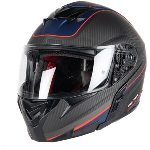 Casque Dexter ADRON CARBON DECAL MATT 2206 Carbon BlueRed Matt