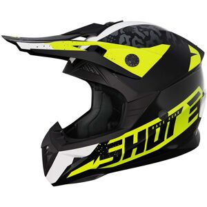 Casque cross Shot Pulse Airfit black white neon yellow glossy- XS blanc XS female