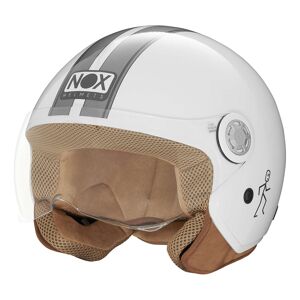 Casque jet Nox N210 Evo blanc/gris- M M female