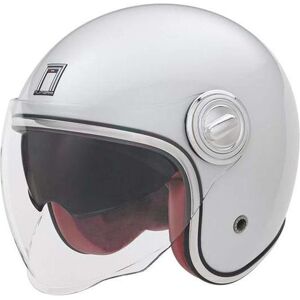 Casque jet Nox Premium Heritage blanc nacre- M blanc M female