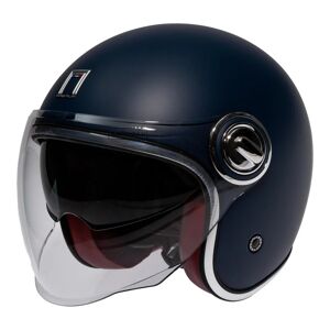 Casque jet Nox Premium Heritage bleu mat- XL