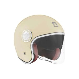 Casque jet Nox Premium Heritage creme- S beige S female