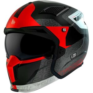 Casque transformable MT Helmets Streetfighter SV Totem B15 gris/rouge rouge M female