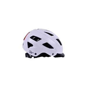 Casque velo Adulte Safety Labs E-Bahn blanc mat avec eclairage LED i blanc