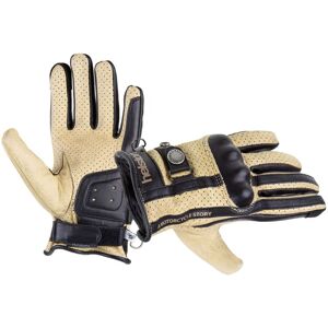 Gants cuir femme Helstons Tinta Air beige/noir- T8 marron T8