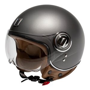 Casque jet Nox Premium Idol titanium mat- M