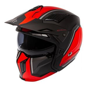 Casque transformable MT Helmets Streetfighter SV rouge-noir mat- S
