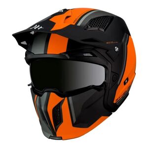 Casque transformable MT Helmets Streetfighter SV orange-noir mat- S