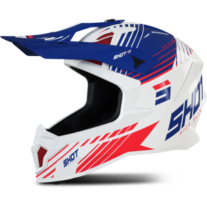 Shot Race Gear Casque Cross Shot Lite Fury Bleu Marine Rouge 