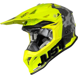 Casque Cross Just1 J39 Kinetic Camouflage-Lime-Jaune -